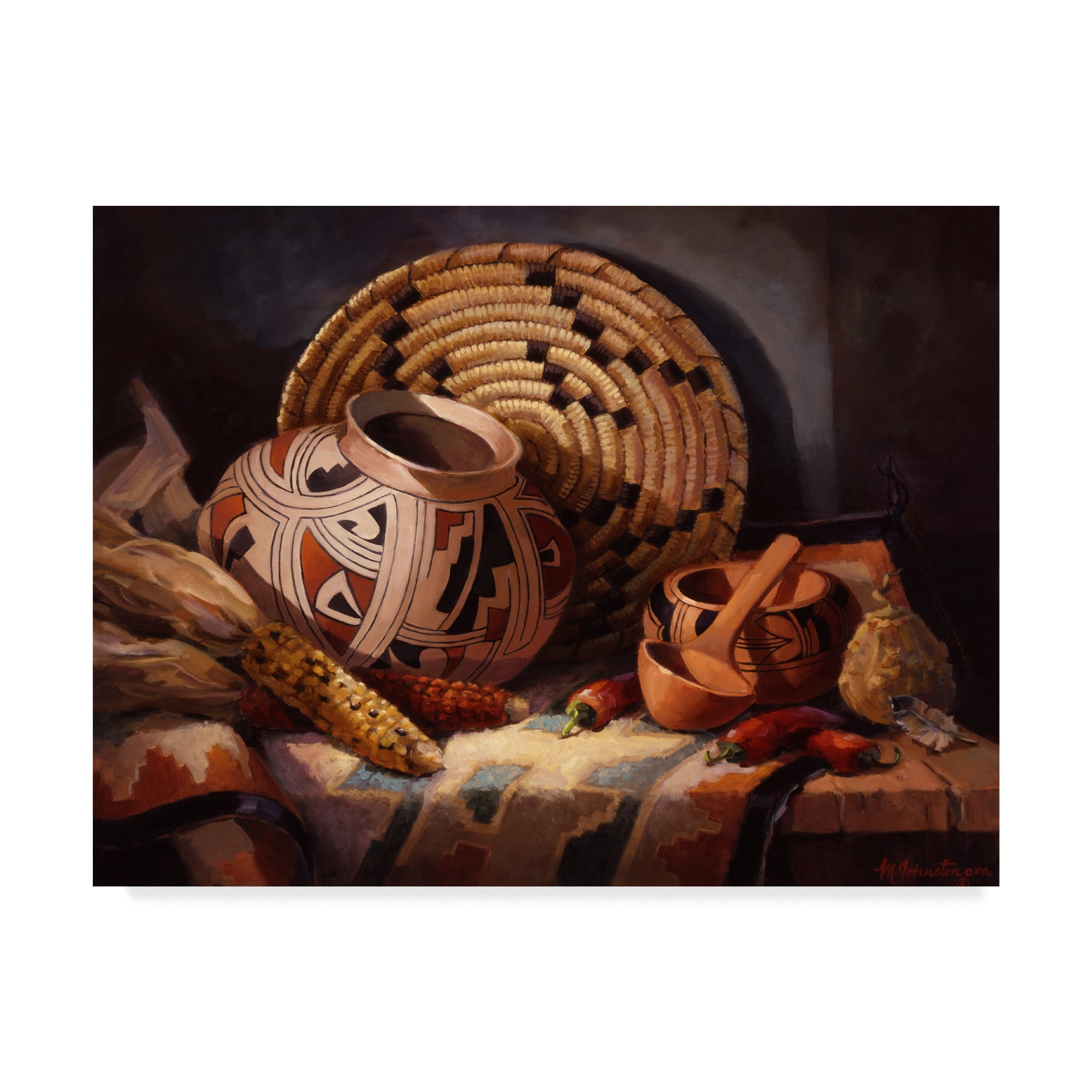 Casa Grande Pot Still Life Framed Canvas Art for Kids
