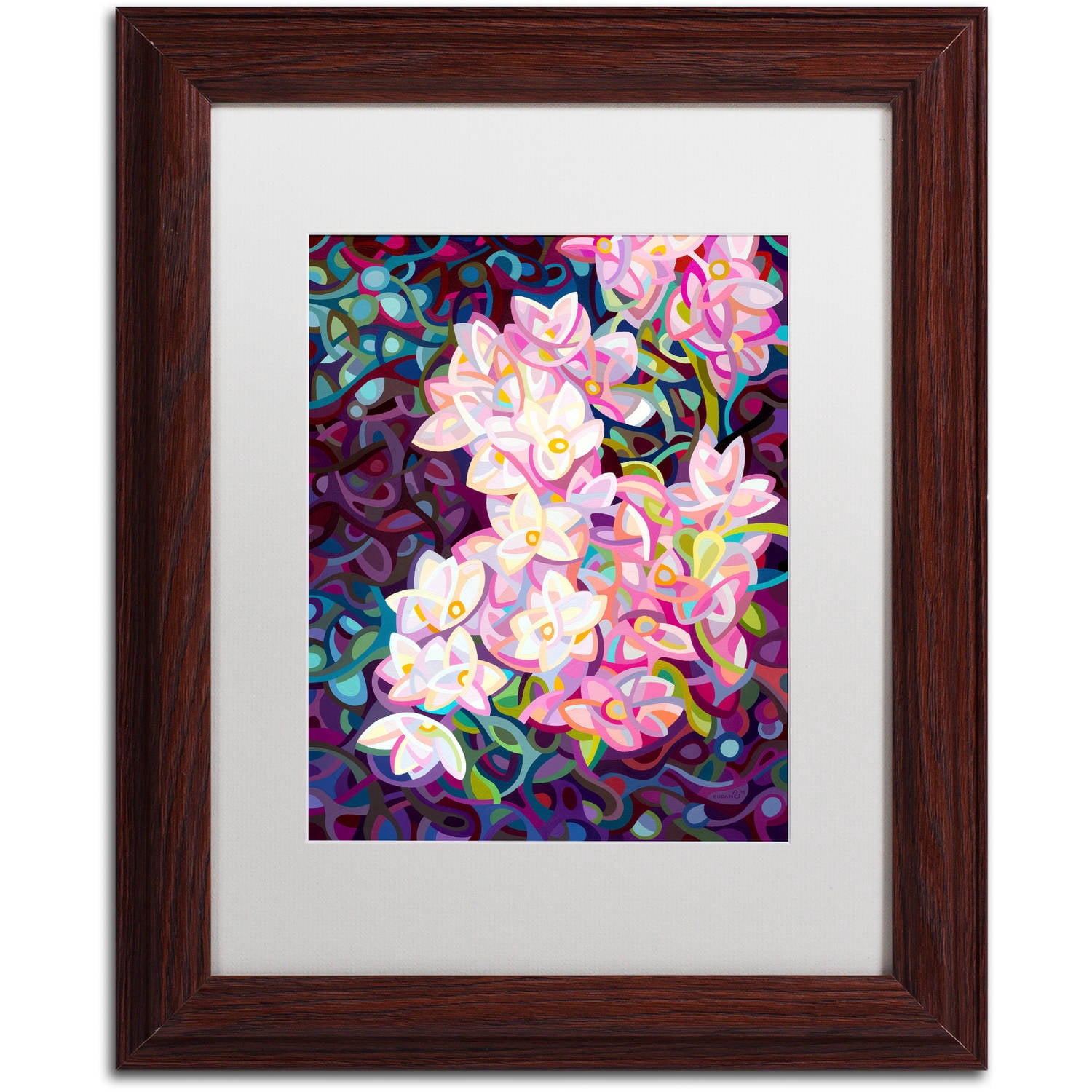 Trademark Fine Art "Cascade" Canvas Art by Mandy Budan, White Matte, Wood Frame
