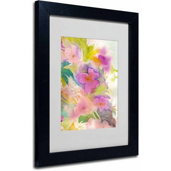 Trademark Fine Art "Cascade" Canvas Art by Sheila Golden, Black Frame