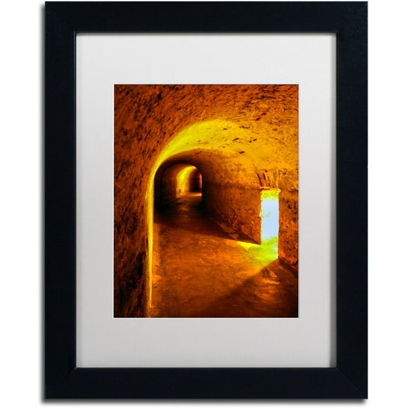 Trademark Fine Art "Castillo San Cristobal 2" Canvas Art by CATeyes, White Matte, Black Frame