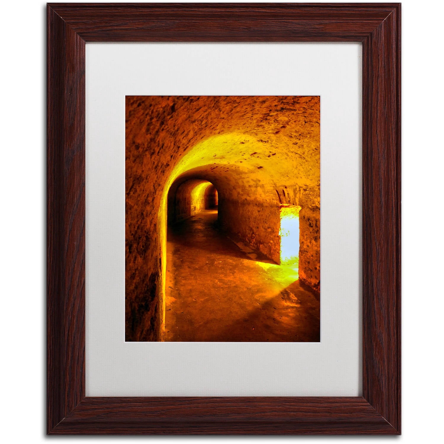 Trademark Fine Art "Castillo San Cristobal 2" Canvas Art by CATeyes, White Matte, Wood Frame