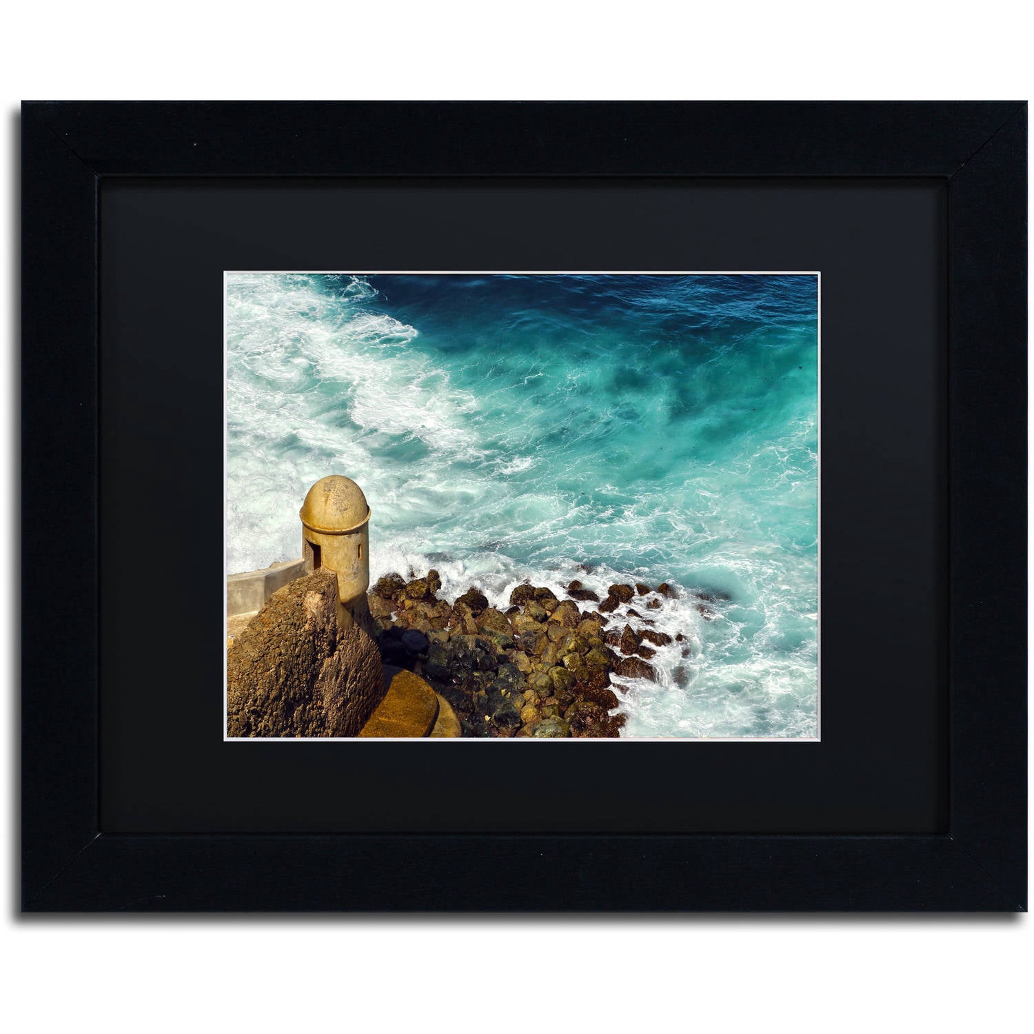 Trademark Fine Art "Castillo de San Felipe del Morro 12" Canvas Art by CATeyes, Black Matte, Black Frame