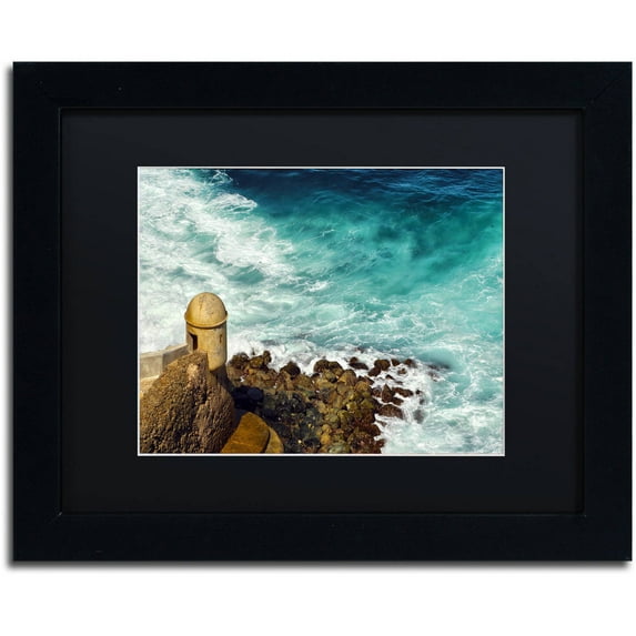 Trademark Fine Art "Castillo de San Felipe del Morro 12" Canvas Art by CATeyes, Black Matte, Black Frame
