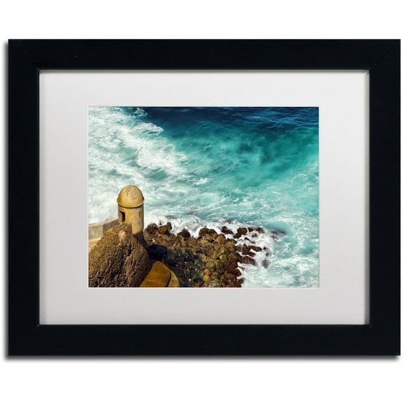 Trademark Fine Art "Castillo de San Felipe del Morro 12" Canvas Art by CATeyes, White Matte, Black Frame