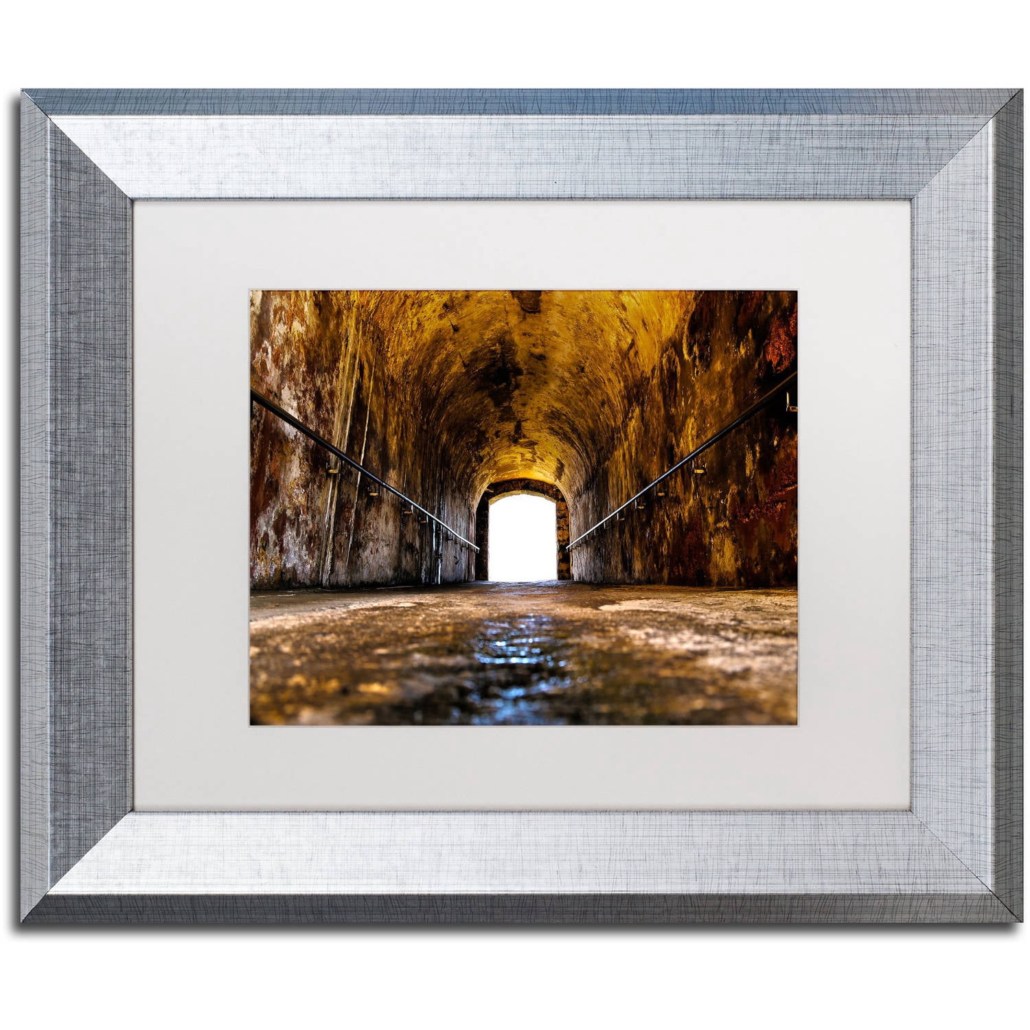 Trademark Fine Art "Castillo de San Felipe del Morro 13" Canvas Art by CATeyes, White Matte, Silver Frame