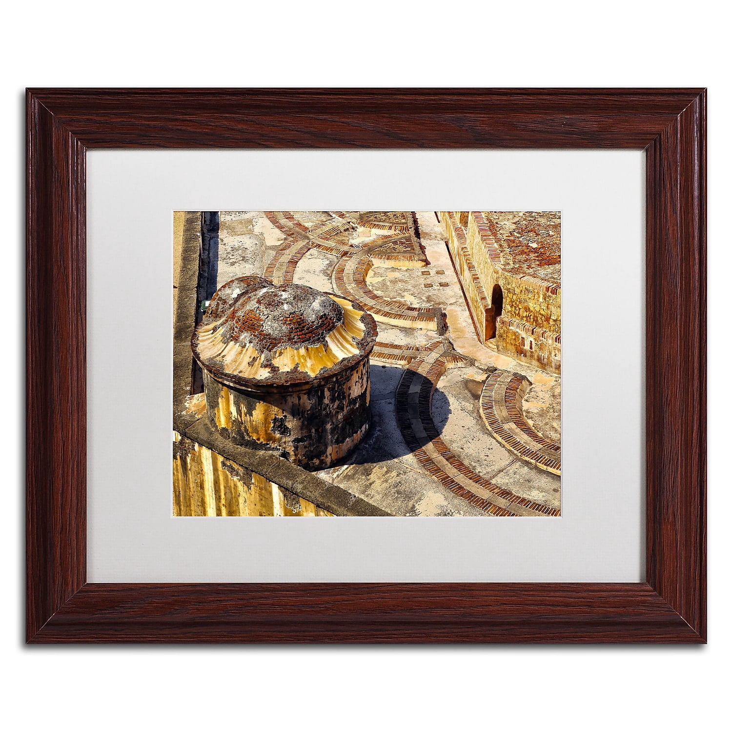 Trademark Fine Art "Castillo de San Felipe del Morro 18" Canvas Art by CATeyes, White Matte, Wood Frame