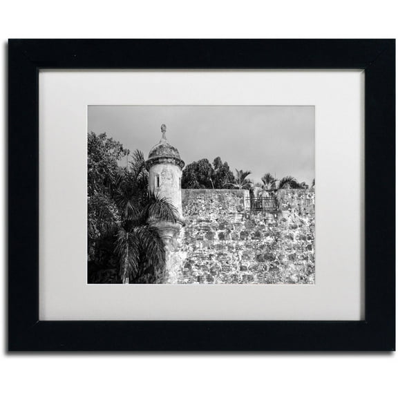 Trademark Fine Art "Castillo de San Felipe del Morro 3" Canvas Art by CATeyes, White Matte, Black Frame