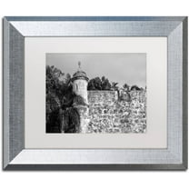 Trademark Fine Art "Castillo de San Felipe del Morro 3" Canvas Art by CATeyes, White Matte, Silver Frame
