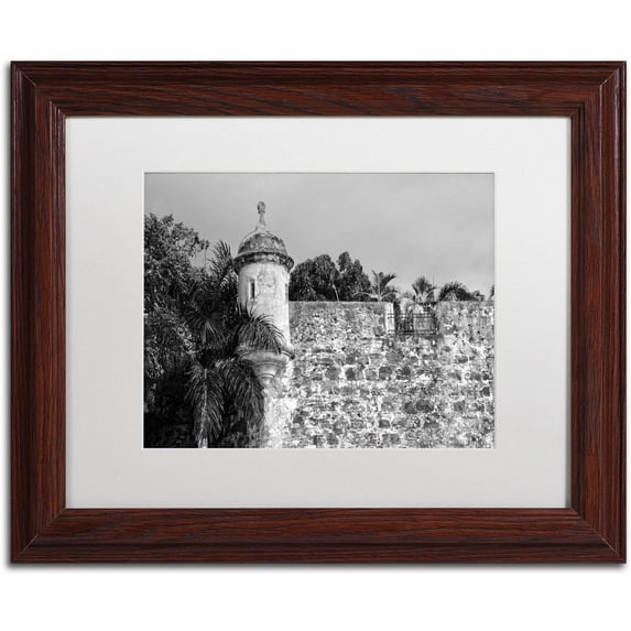 Trademark Fine Art "Castillo de San Felipe del Morro 3" Canvas Art by CATeyes, White Matte, Wood Frame
