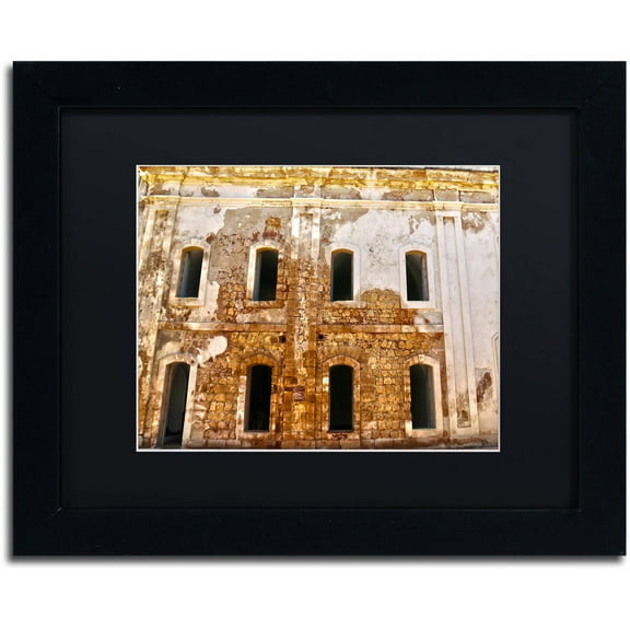 Trademark Fine Art "Castillo de San Felipe del Morro 5" Canvas Art by CATeyes, Black Matte, Black Frame