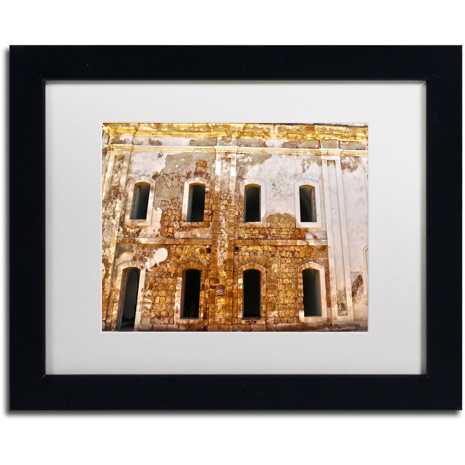 Trademark Fine Art "Castillo de San Felipe del Morro 5" Canvas Art by CATeyes, White Matte, Black Frame
