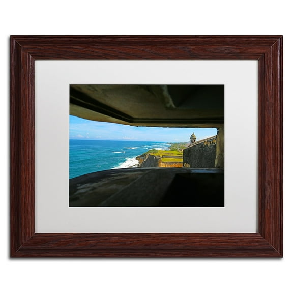 Trademark Fine Art "Castillo de San Felipe del Morro 9" Canvas Art by CATeyes, White Matte, Wood Frame