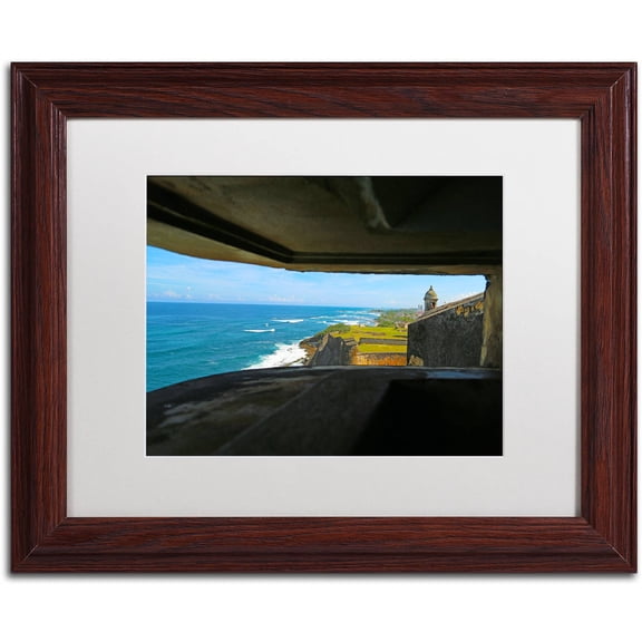 Trademark Fine Art "Castillo de San Felipe del Morro 9" Canvas Art by CATeyes, White Matte, Wood Frame