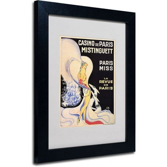 Trademark Fine Art 'Casub de Paris Mistinguett' Framed Matted Art by Louis Gaudin
