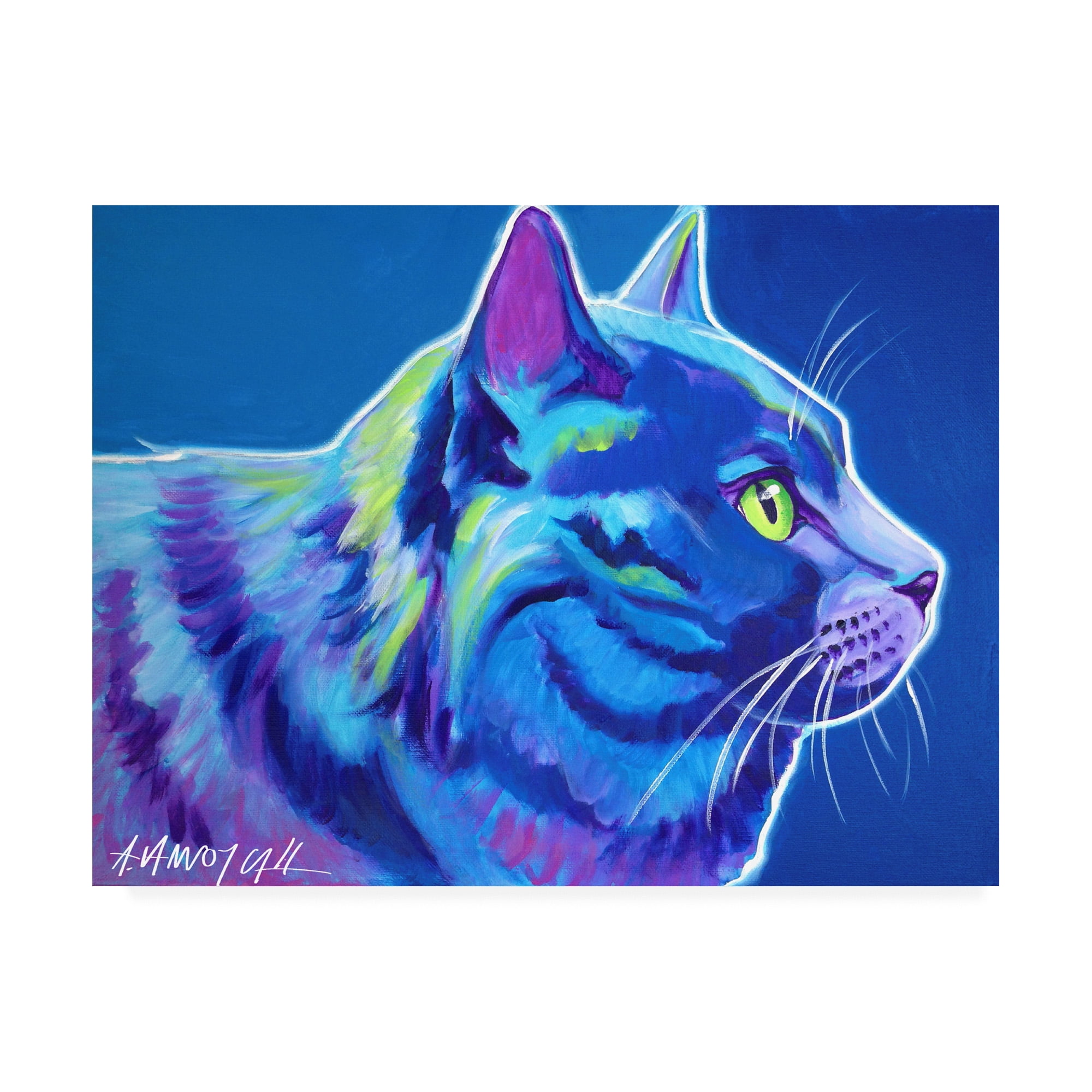 Trademark Fine Art 'Cat Blue Boy' Canvas Art by DawgArt