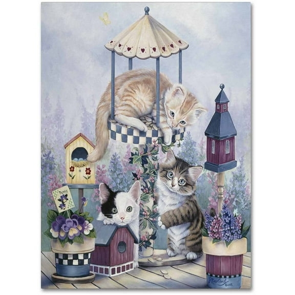 Trademark Fine Art 'Cat Carousel' Canvas Art by Jenny Newland