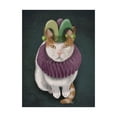 thumbnail image 1 of Trademark Fine Art 'Cat, White With Jester Hat' Canvas Art by Fab Funky, 1 of 3