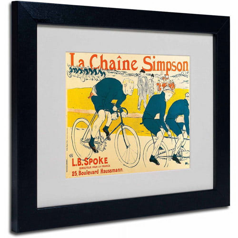 Trademark Fine Art "Catene Simpson" Canvas Art by Henri Toulouse-Lautrec, Black Frame