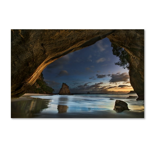 Trademark Fine Art 'Cathedral Cove' Canvas Art by Yan Zhang