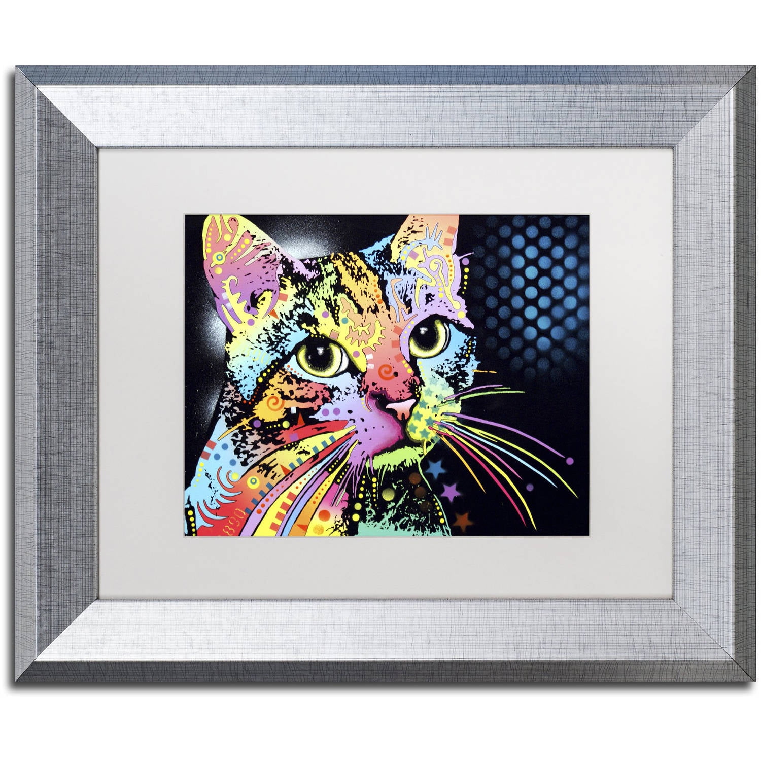 Trademark Fine Art "Catillac New" Canvas Art by Dean Russo, White Matte, Silver Frame