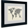 thumbnail image 1 of Trademark Fine Art "Cats World Map 2" Matted Framed Art by Michael Tompsett, 1 of 3