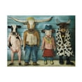 thumbnail image 1 of Trademark Fine Art 'Cattle Line Up' Canvas Art by Leah Saulnier, 1 of 4