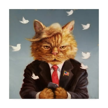 Trademark Fine Art 'Catty Remarks' Canvas Art by Lucia Hefferna