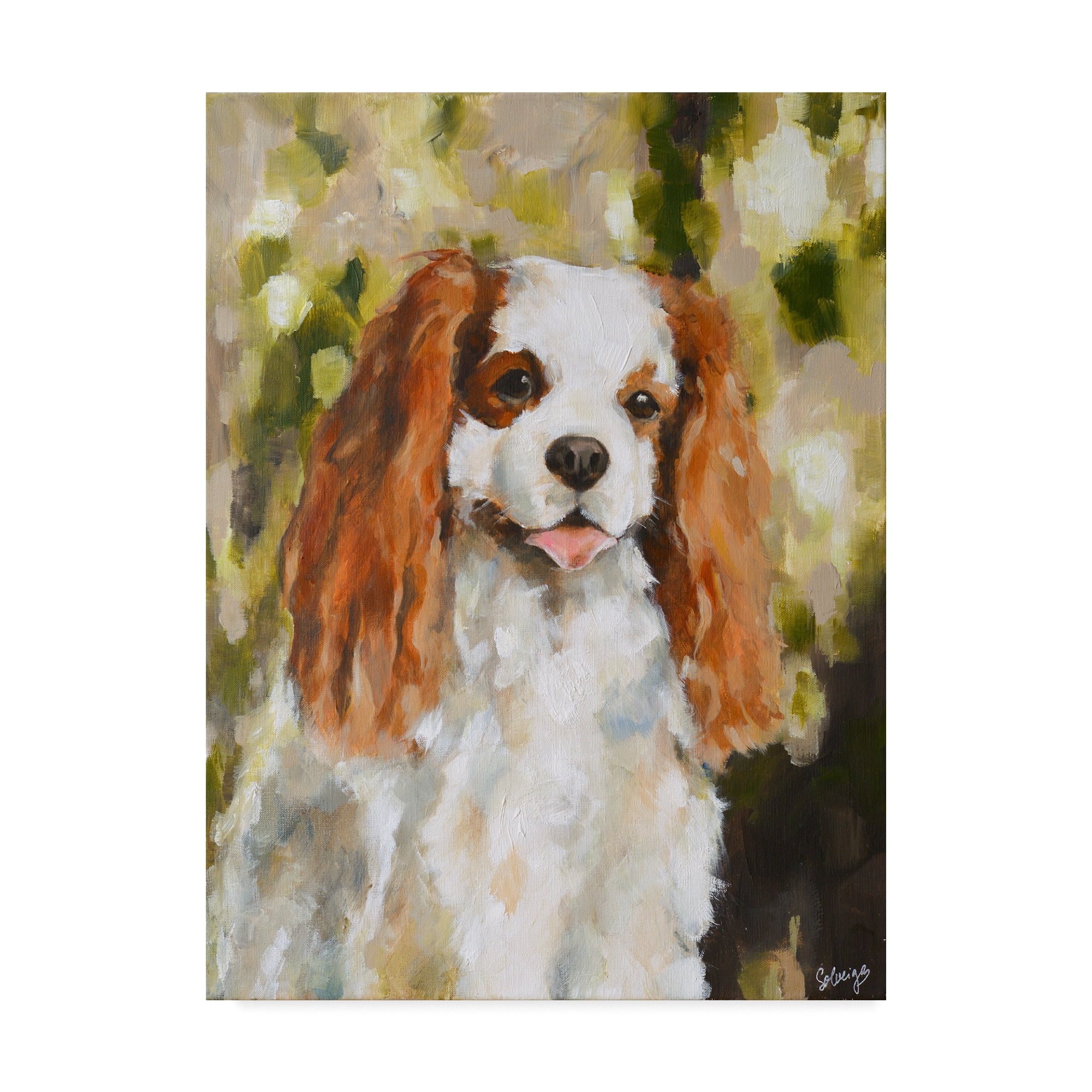 Trademark Fine Art 'Cavalier King Charles Abstract' Canvas Art by Solveiga