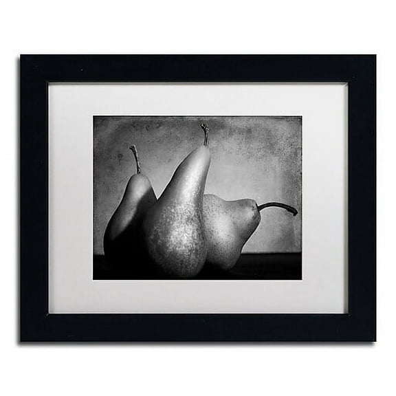 Trademark Fine Art "Cayendo" Canvas Art by Moises Levy White Matte, Black Frame