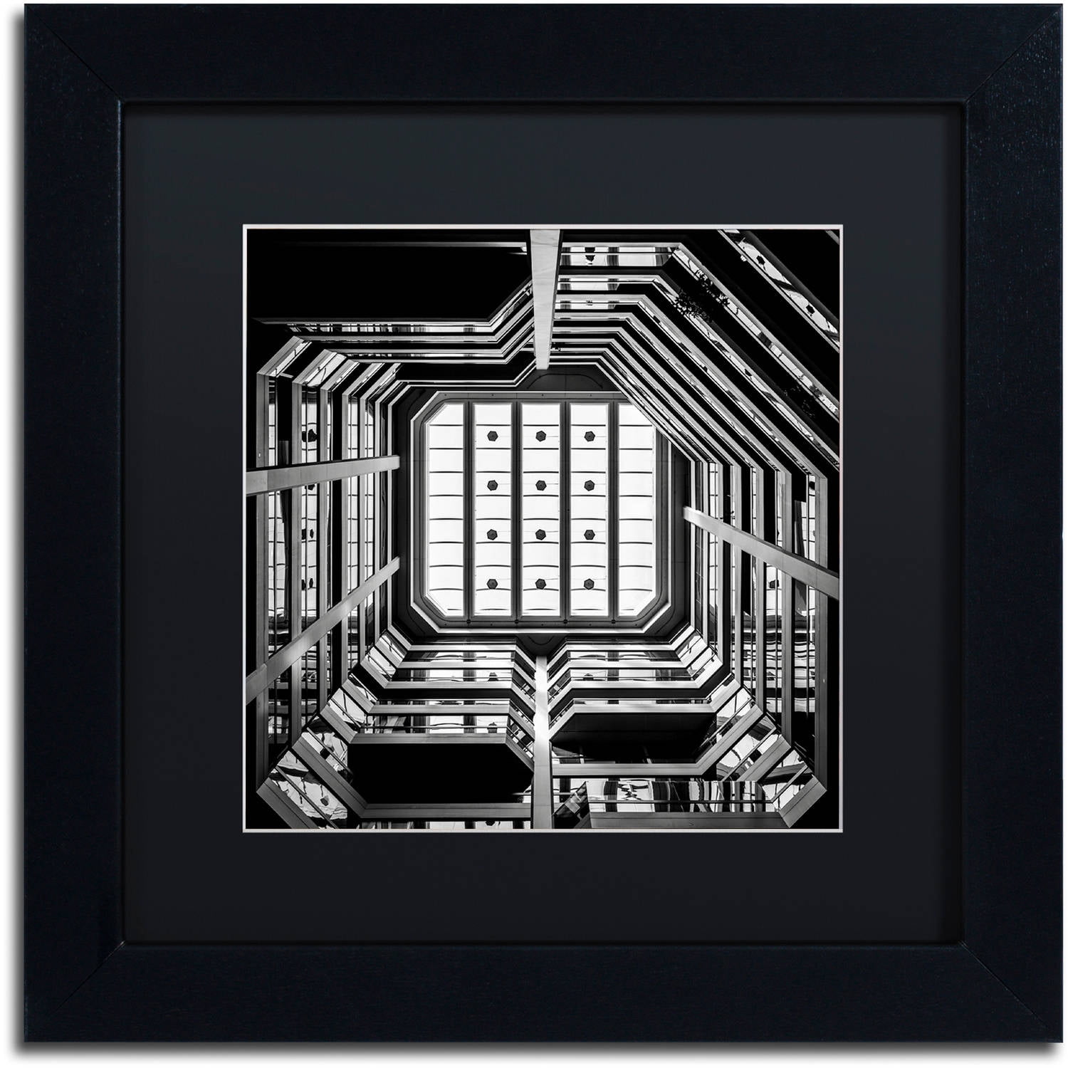 Trademark Fine Art "Ceiling View" Canvas Art by Dave MacVicar, Black Matte, Black Frame