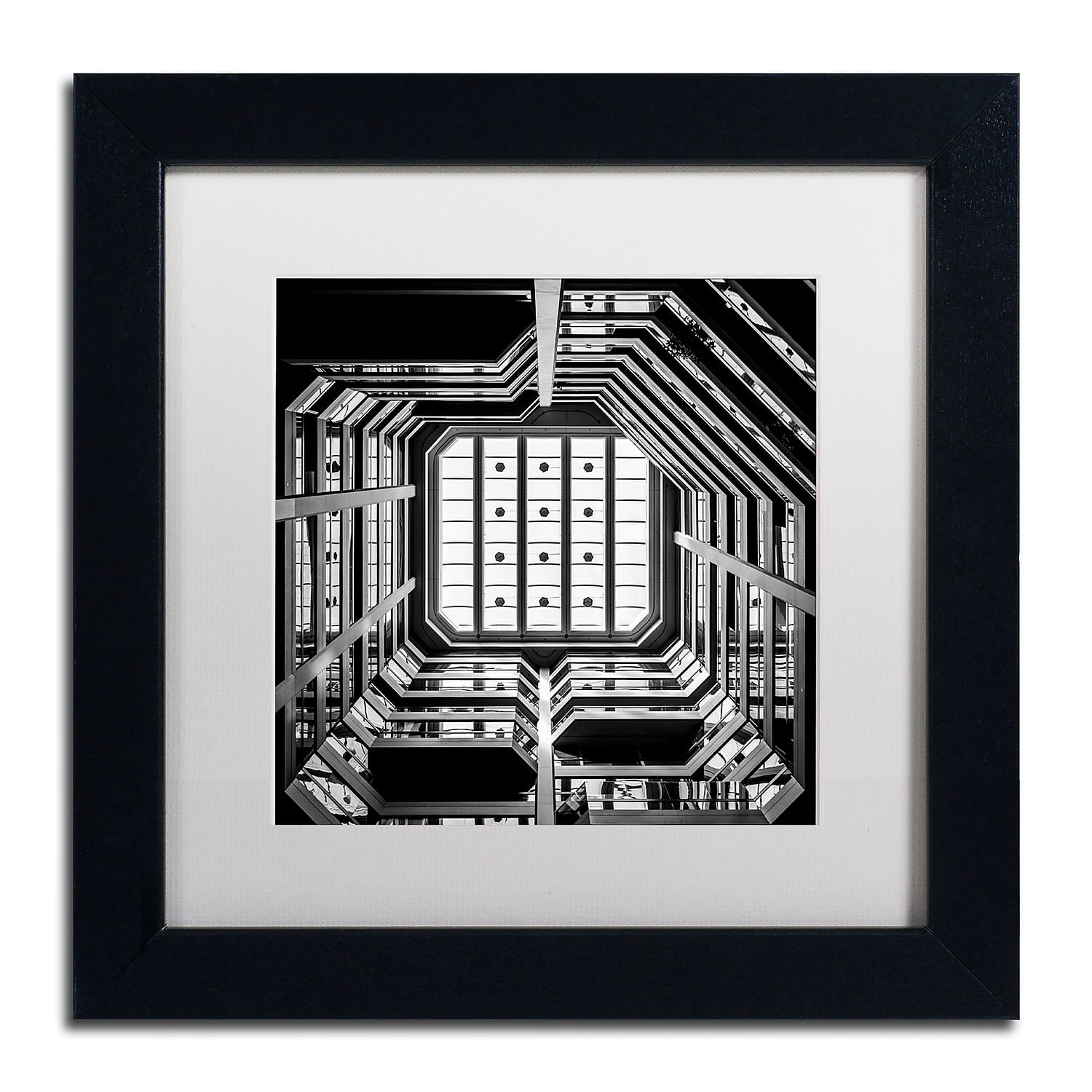 Trademark Fine Art "Ceiling View" Canvas Art by Dave MacVicar, White Matte, Black Frame