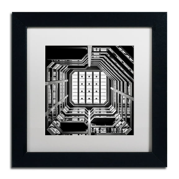 Trademark Fine Art "Ceiling View" Canvas Art by Dave MacVicar, White Matte, Black Frame