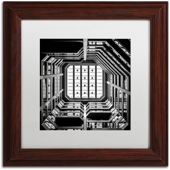 Trademark Fine Art "Ceiling View" Canvas Art by Dave MacVicar, White Matte, Wood Frame