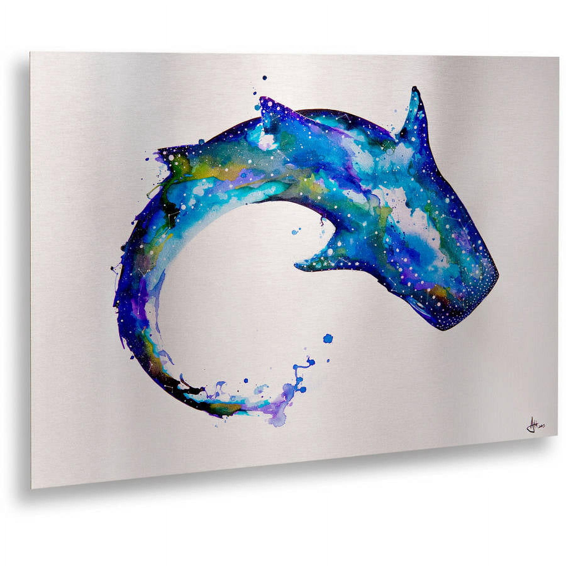 Trademark Fine Art "Celestial" Brushed Aluminum Wall Art Art by Marc Allante 16x22