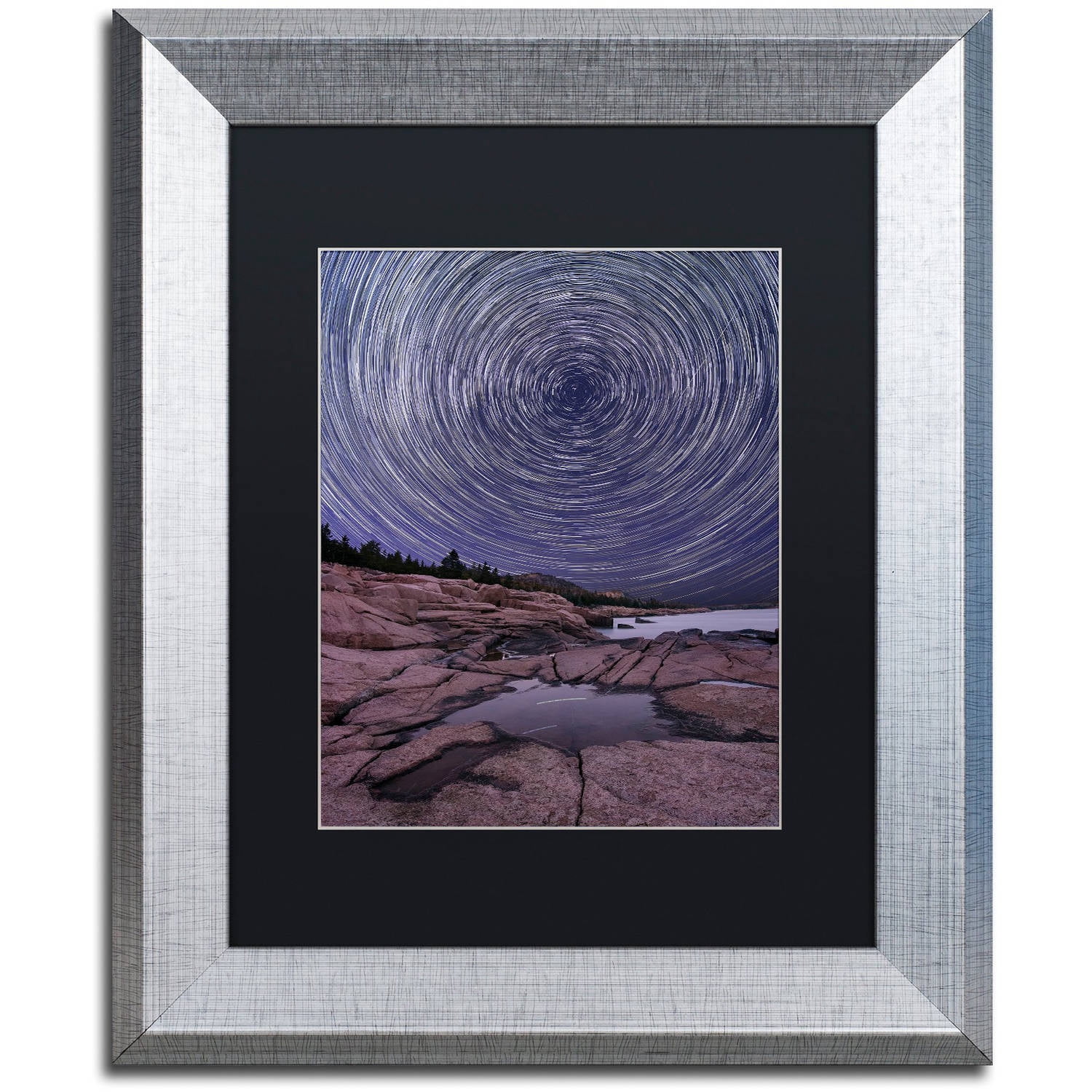Trademark Fine Art "Celestial Bullseye" Canvas Art by Michael Blanchette Photography Black Matte, Silver Frame