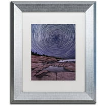 Trademark Fine Art "Celestial Bullseye" Canvas Art by Michael Blanchette Photography White Matte, Silver Frame