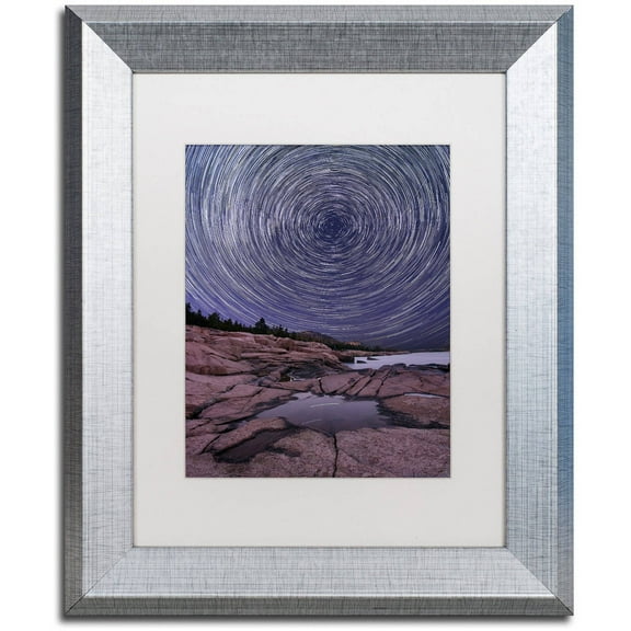 Trademark Fine Art "Celestial Bullseye" Canvas Art by Michael Blanchette Photography White Matte, Silver Frame