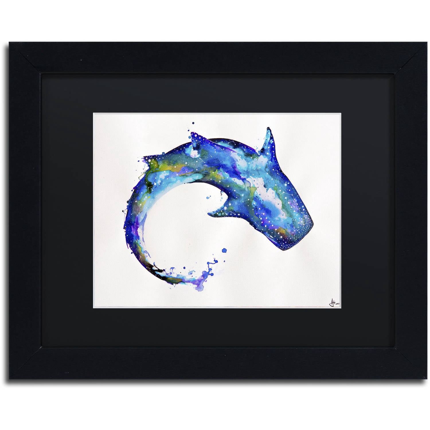 Trademark Fine Art 'Celestial' Canvas Art by Marc Allante, Black Matte, Black Frame