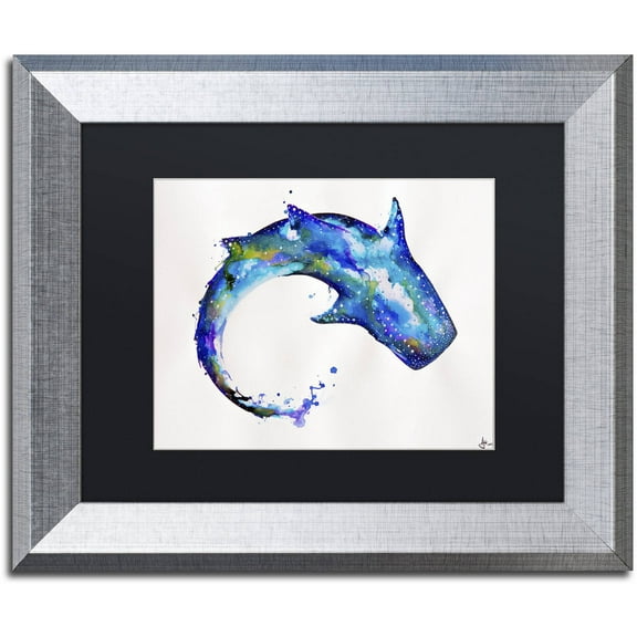 Trademark Fine Art 'Celestial' Canvas Art by Marc Allante, Black Matte, Silver Frame