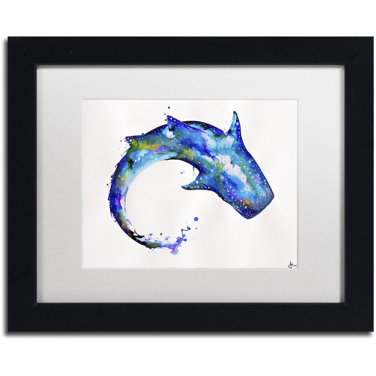Trademark Fine Art 'Celestial' Canvas Art by Marc Allante, White Matte, Black Frame