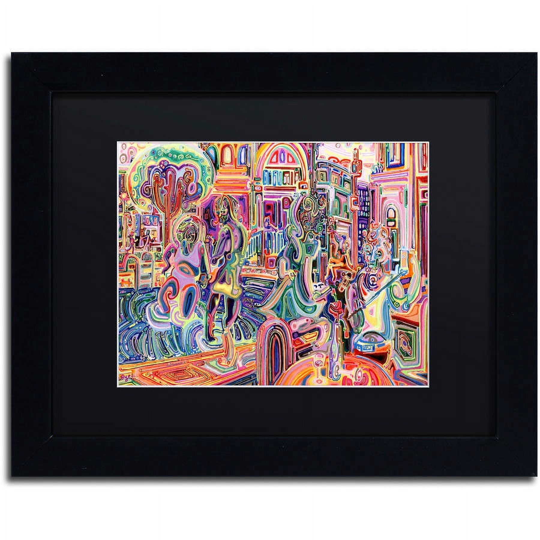 Trademark Fine Art "Cells" Canvas Art by Josh Byer, Black Matte, Black Frame