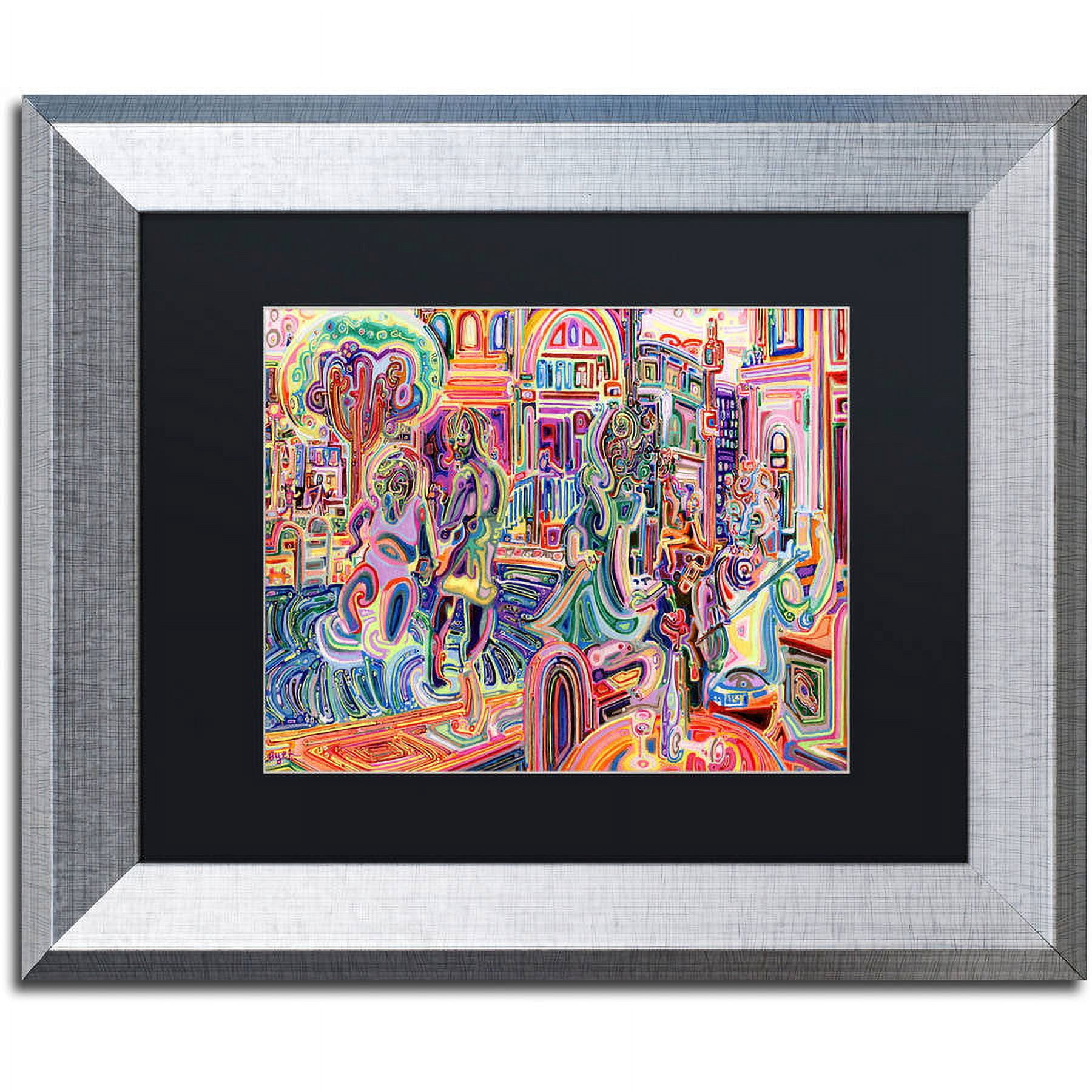 Trademark Fine Art "Cells" Canvas Art by Josh Byer, Black Matte, Silver Frame