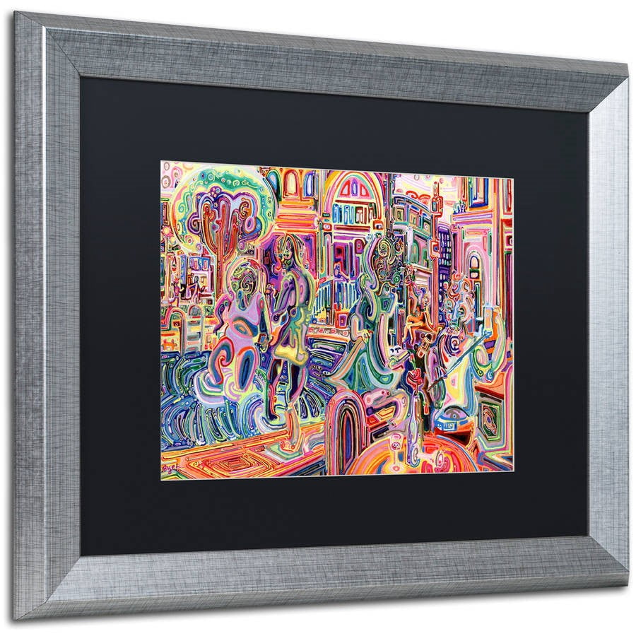 Trademark Fine Art "Cells" Canvas Art by Josh Byer, Black Matte, Silver Frame