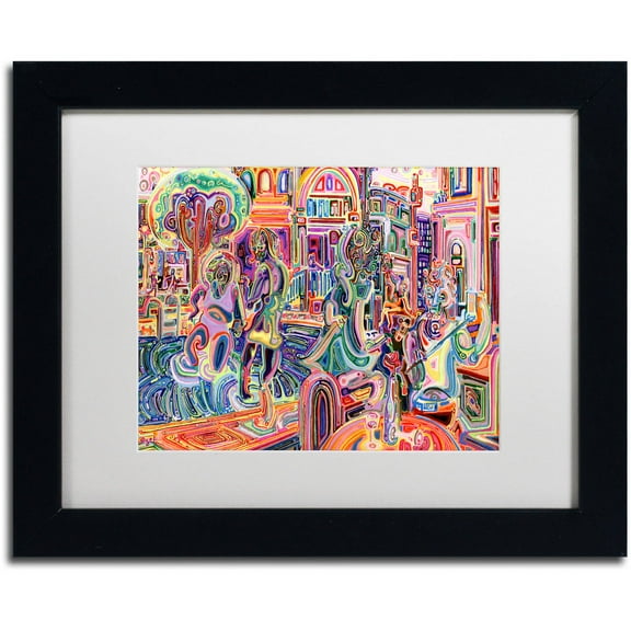 Trademark Fine Art "Cells" Canvas Art by Josh Byer, White Matte, Black Frame