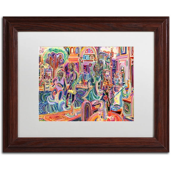 Trademark Fine Art "Cells" Canvas Art by Josh Byer, White Matte, Wood Frame