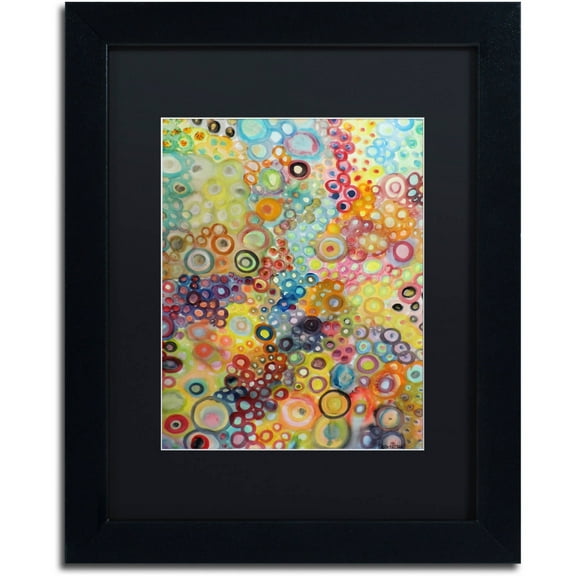 Trademark Fine Art "Cellulaires" Canvas Art by Sylvie Demers, Black Matte, Black Frame