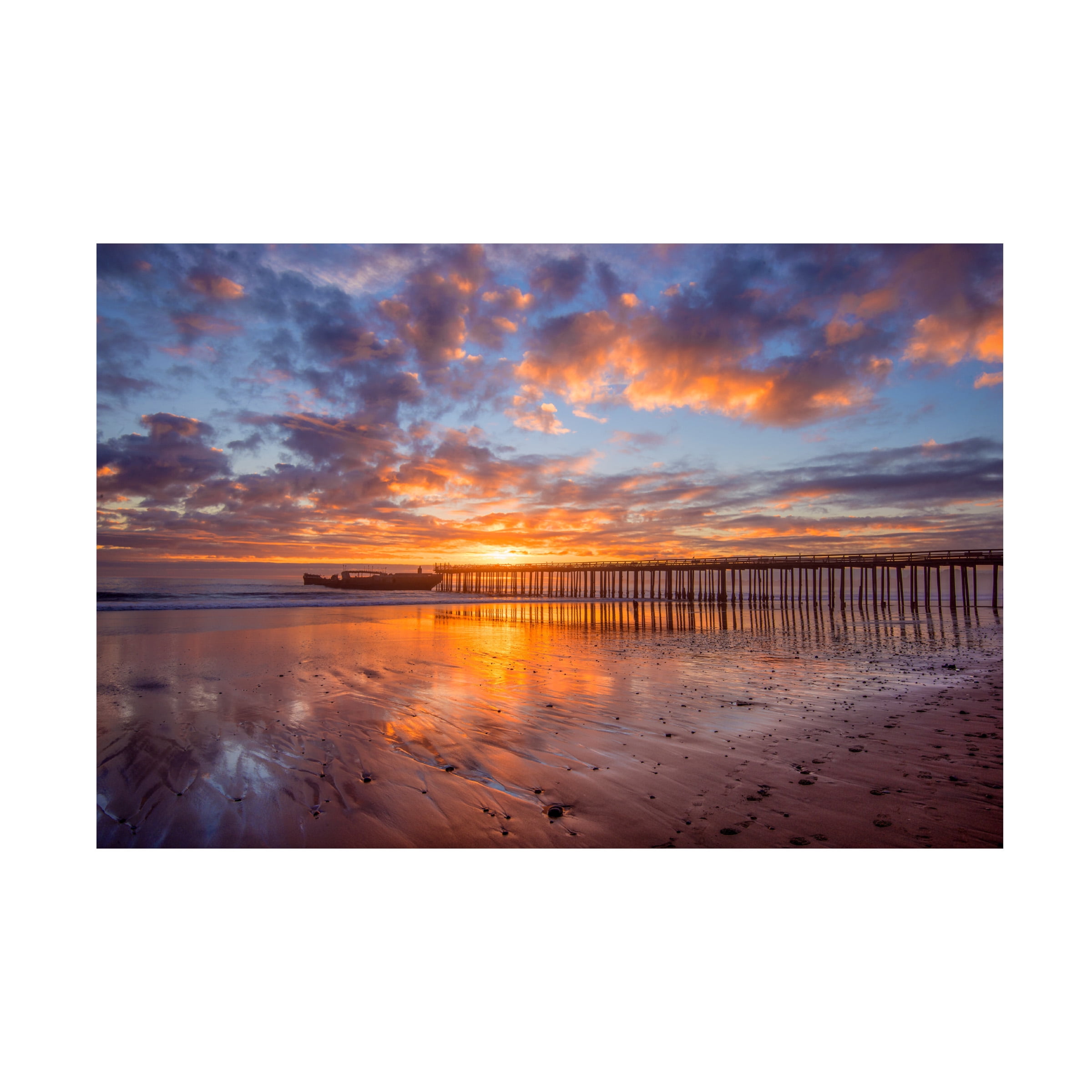 Trademark Fine Art John Gavrilis Cement Ship Sunset Canvas Wall Art - 16x24