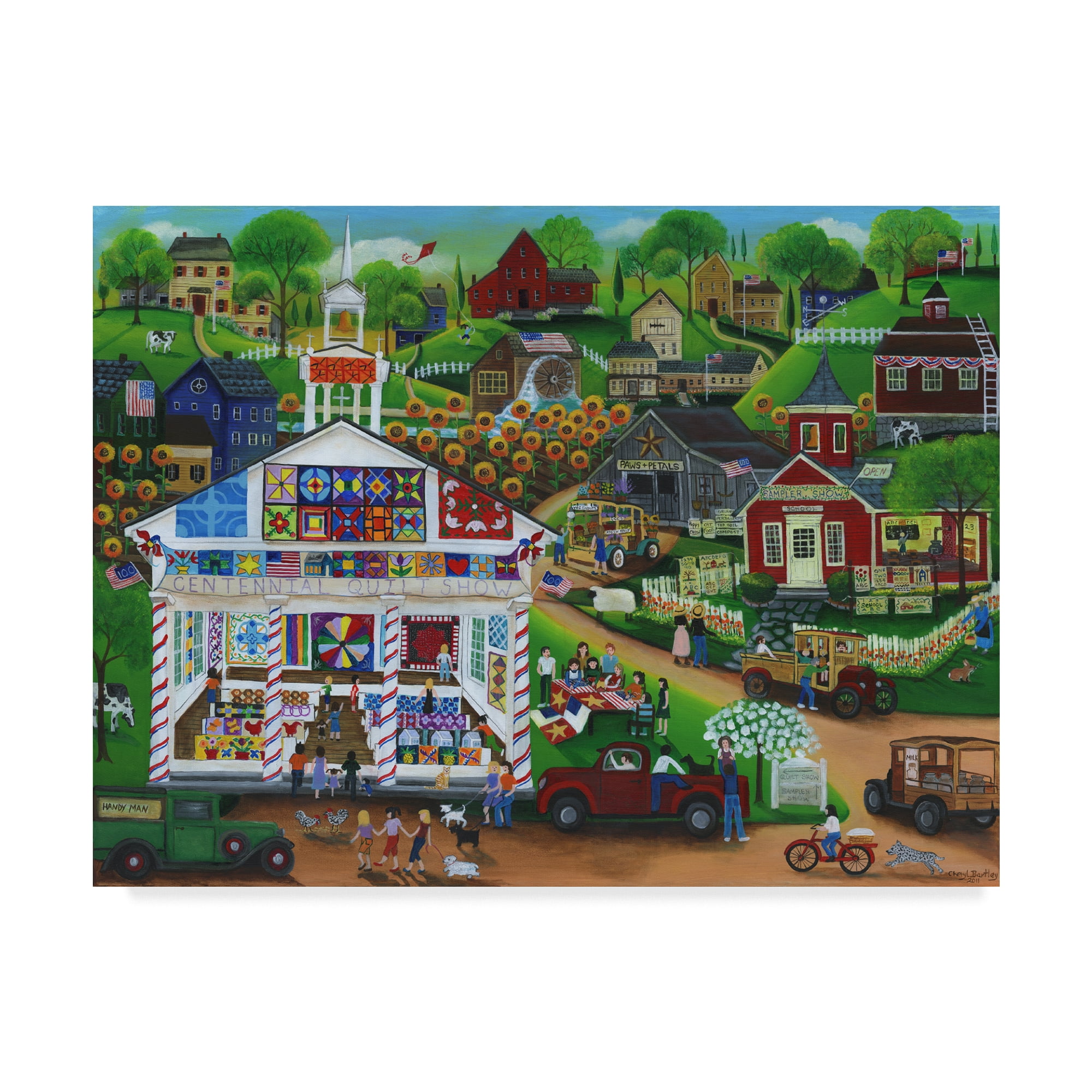 Trademark Fine Art 'Centennial Quilt Show' Canvas Art by Cheryl Bartley