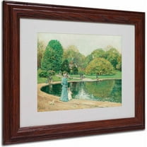 Trademark Fine Art "Central Park" Canvas Art by Childe Hassam, Wood Frame