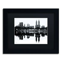 Trademark Fine Art "Central Park West II" Canvas Art by David Ayash, Black Matte, Black Frame